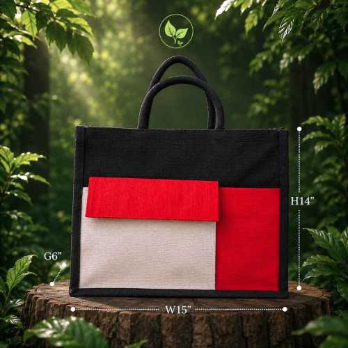 Multipurpose Jute Cotton Shopper Bag | Stylish Everyday Carry Bag